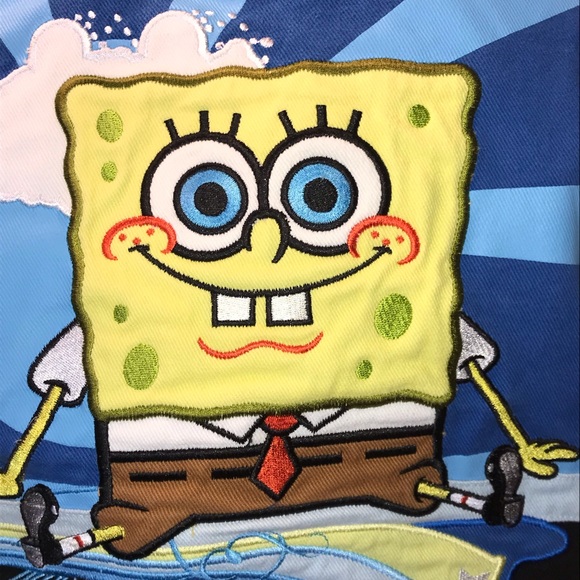 SPONGE BOB SQUARE PANTS DENIM JACKET VINTAGE 2011 RARE COLLECTOR - Picture 9 of 16